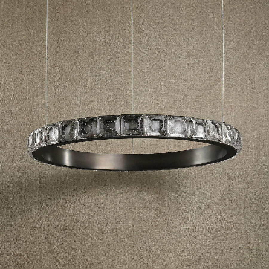 Drake Single-Ring Crystal Chandelier - dark (3)