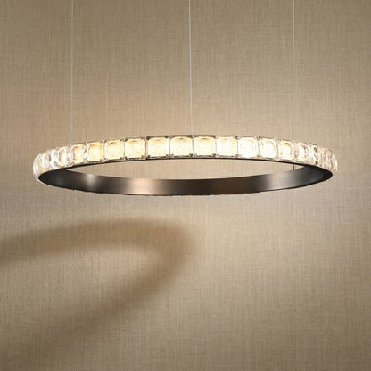 Drake Single-Ring Crystal Chandelier (4)