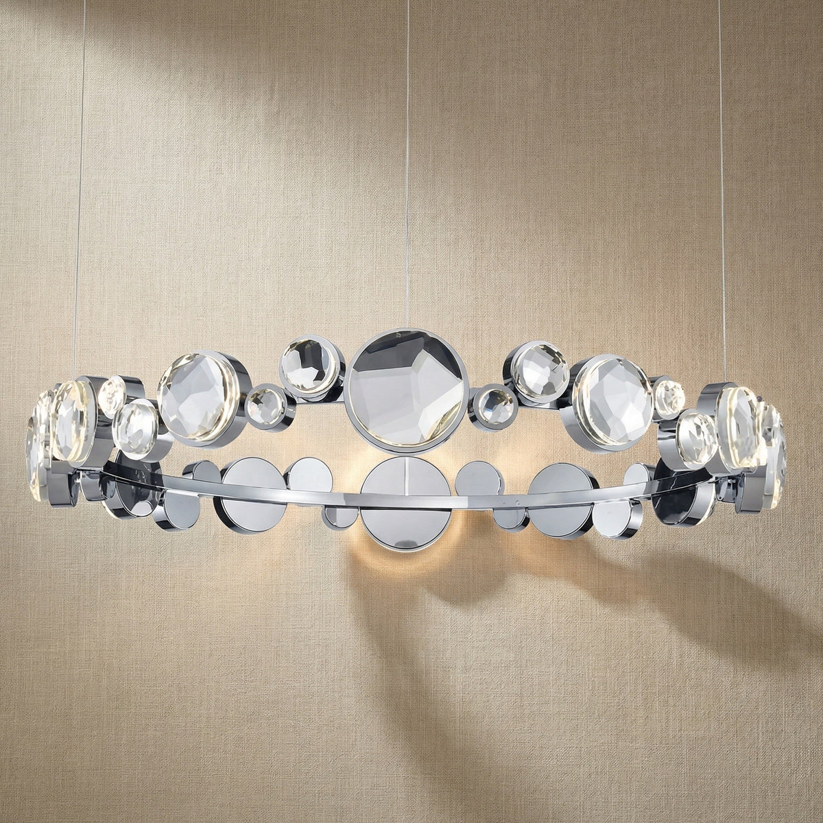 Eclipse Round Crystal Modern Chandelier