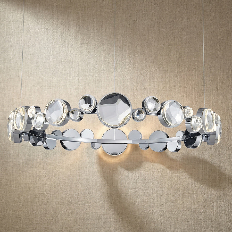 Eclipse Round Crystal Modern Chandelier