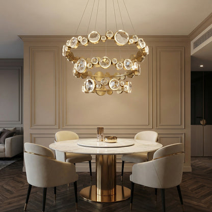 Eclipse Round Crystal Modern Chandelier - scene 1 (2)
