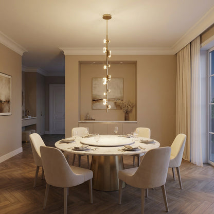 Eclipse Round Crystal Modern Chandelier - scene 1 (3)