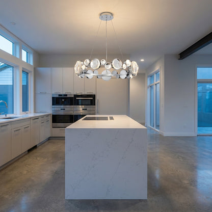 Eclipse Round Crystal Modern Chandelier - scene 1 (4)
