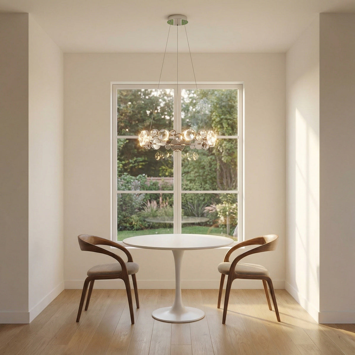 Eclipse Round Crystal Modern Chandelier - scene 2 (4)