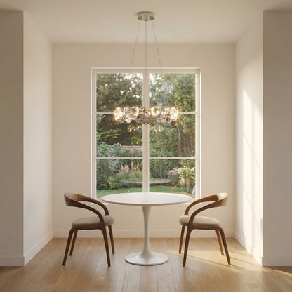 Eclipse Round Crystal Modern Chandelier - scene 2 (4)