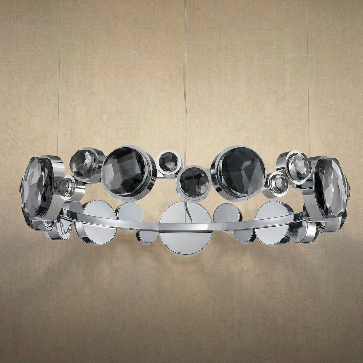 Eclipse Round Crystal Modern Chandelier - dark (4)