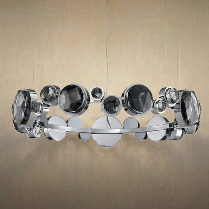 Eclipse Round Crystal Modern Chandelier - dark (4)