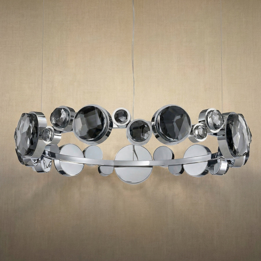 Eclipse Round Crystal Modern Chandelier - dark (4)