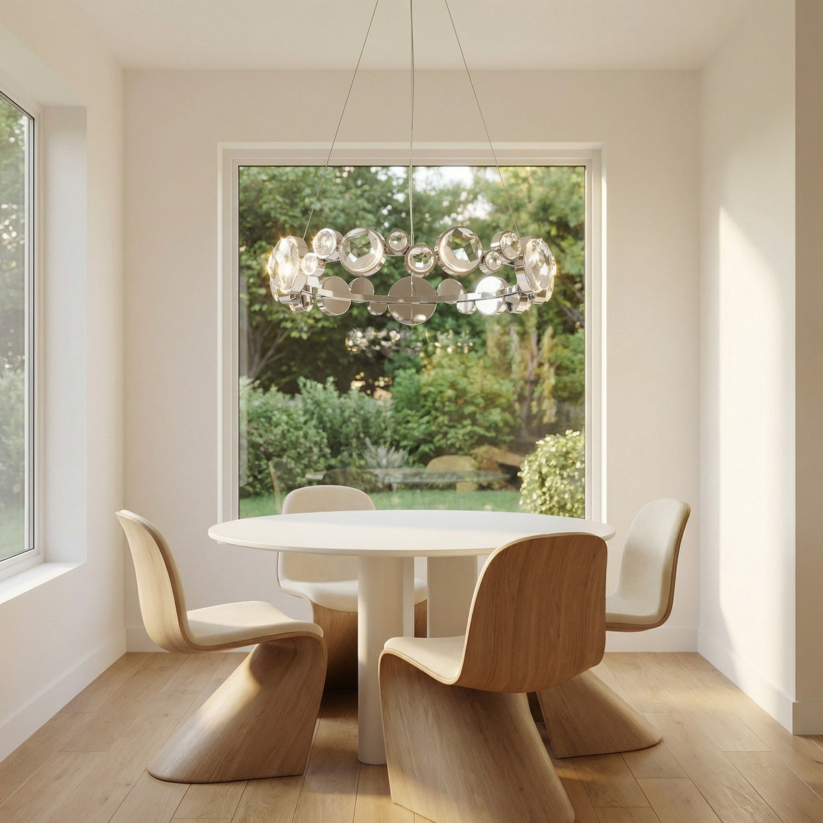 Eclipse Round Crystal Modern Chandelier - scene 2 (5)