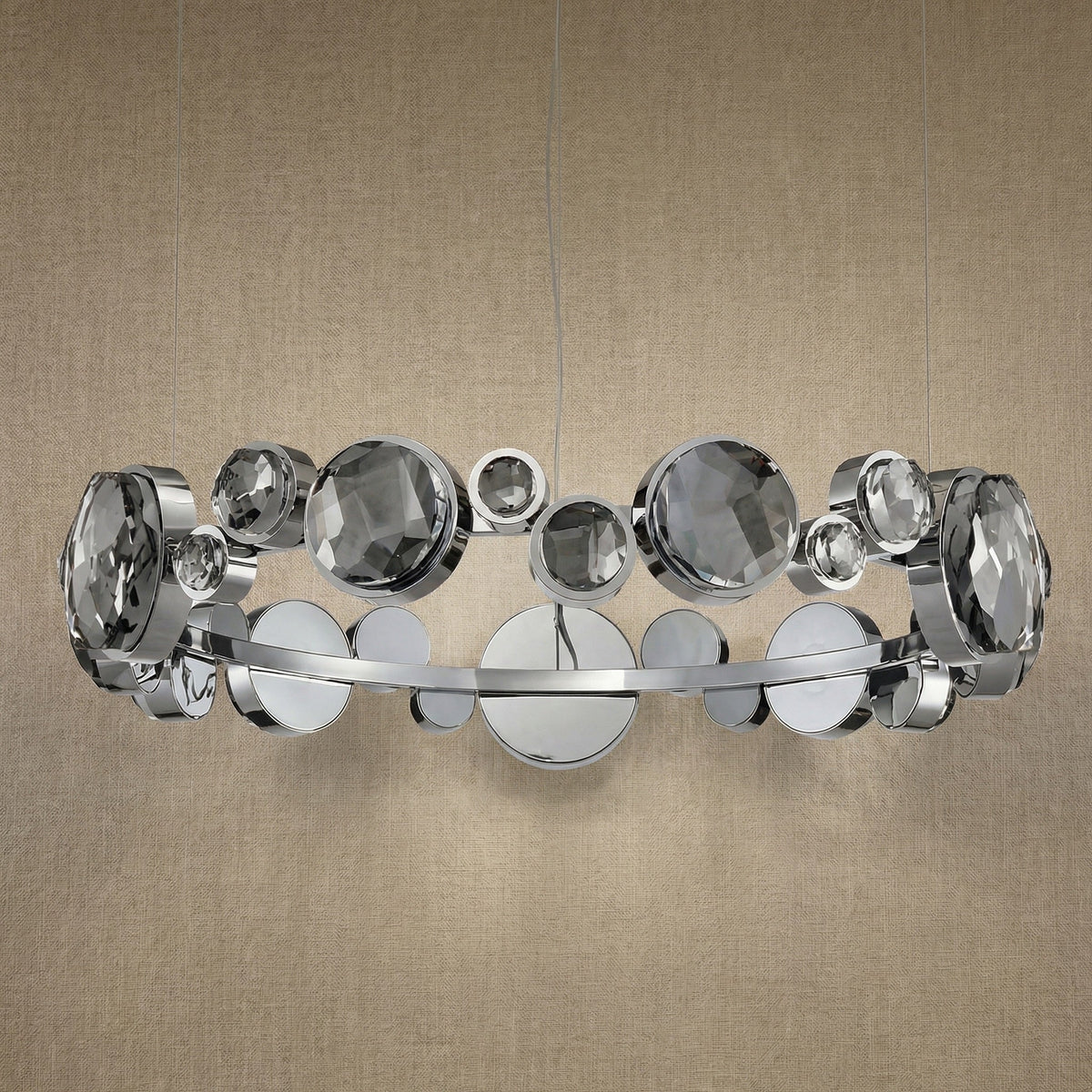Eclipse Round Crystal Modern Chandelier - dark (5)