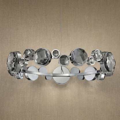 Eclipse Round Crystal Modern Chandelier - dark (5)