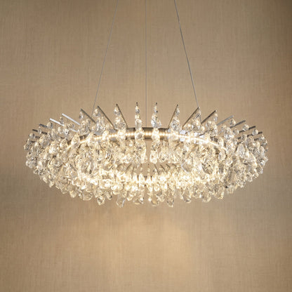 Aureola Round Crystal Chandelier