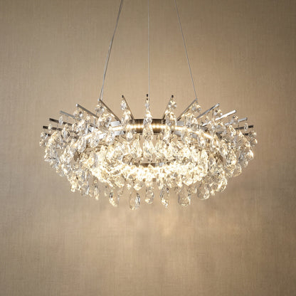 Aureola Round Crystal Chandelier (2)