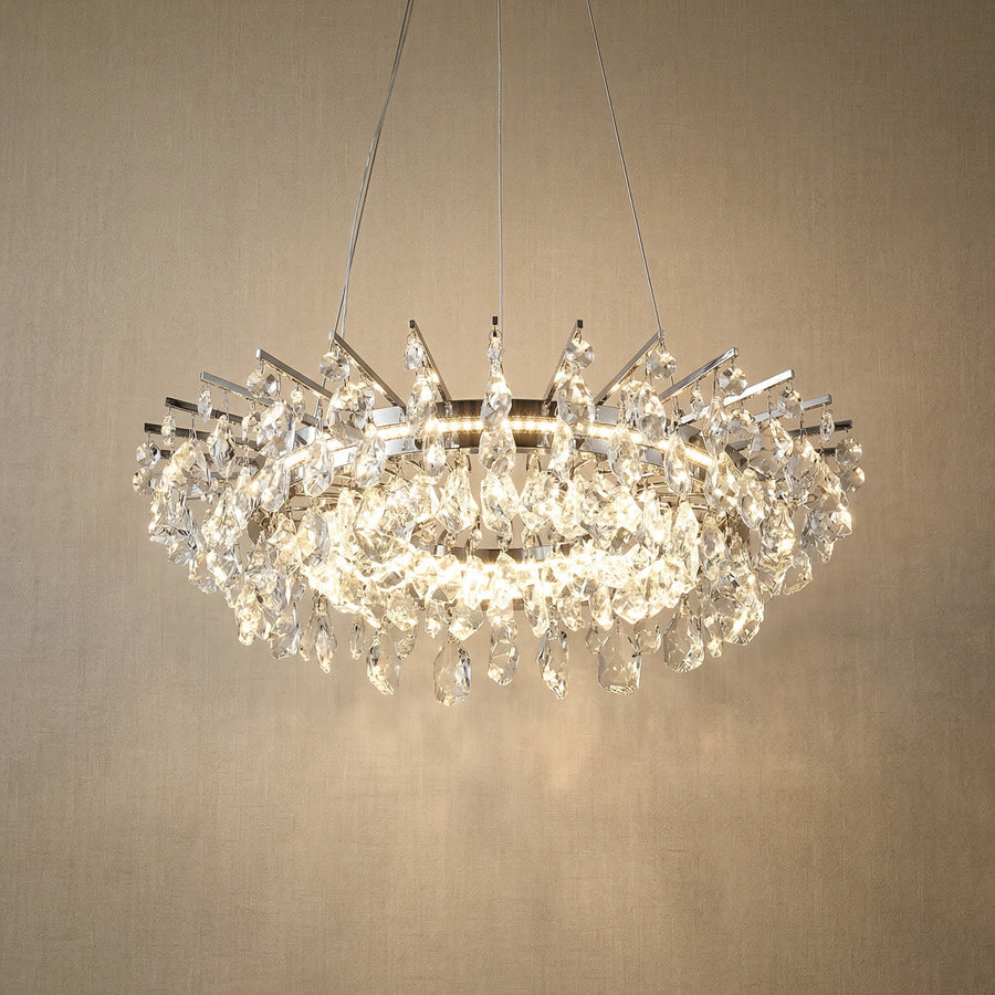 Aureola Round Crystal Chandelier (2)