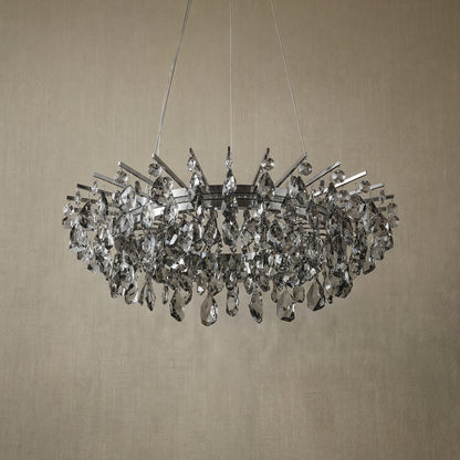 Aureola Round Crystal Chandelier - dark (2)