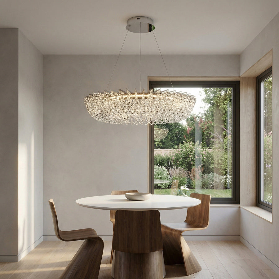 Stella Round Crystal Chandelier - scene 2