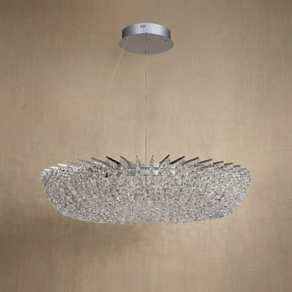 Stella Round Crystal Chandelier - dark