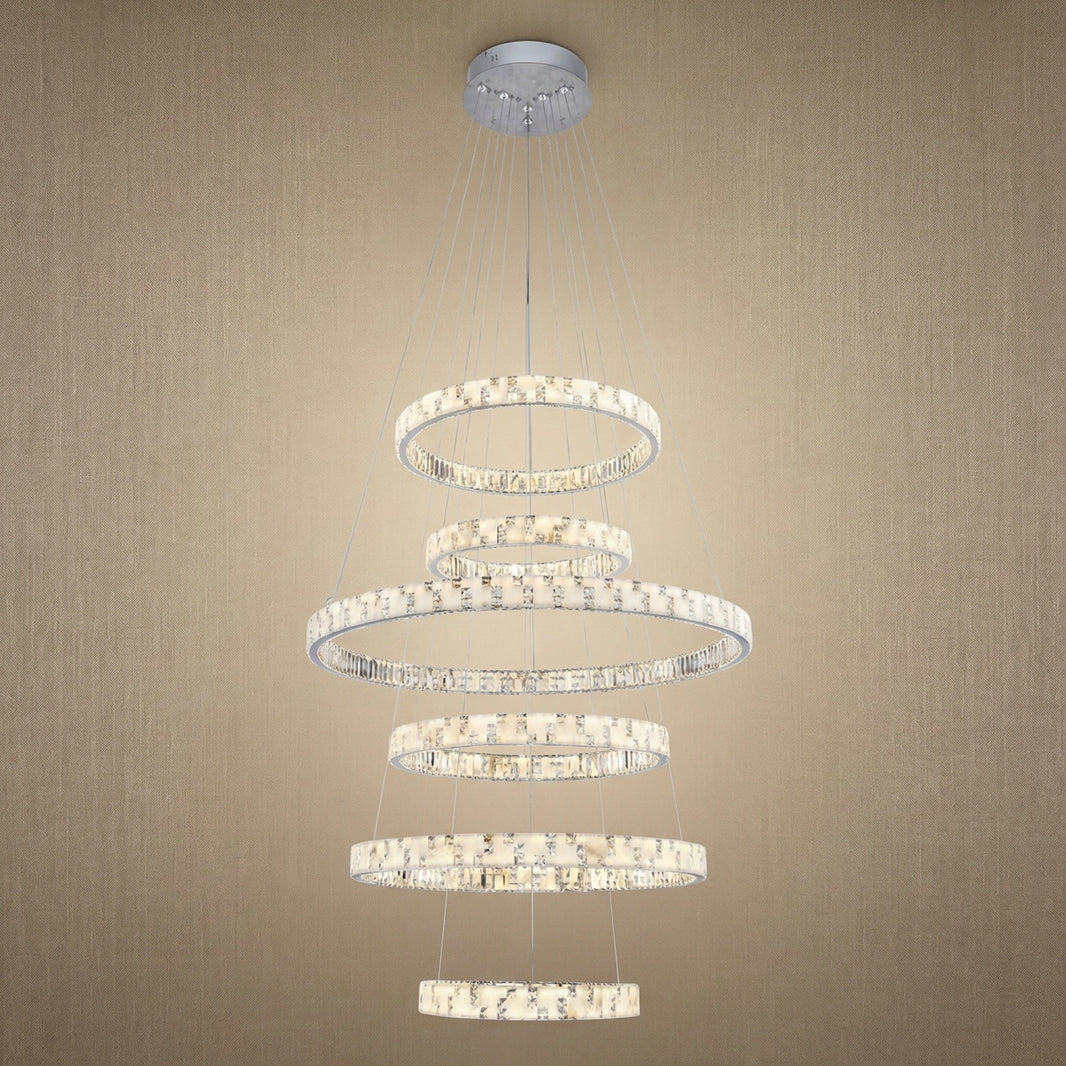 Ellery Crystal Pendant Light 48"
