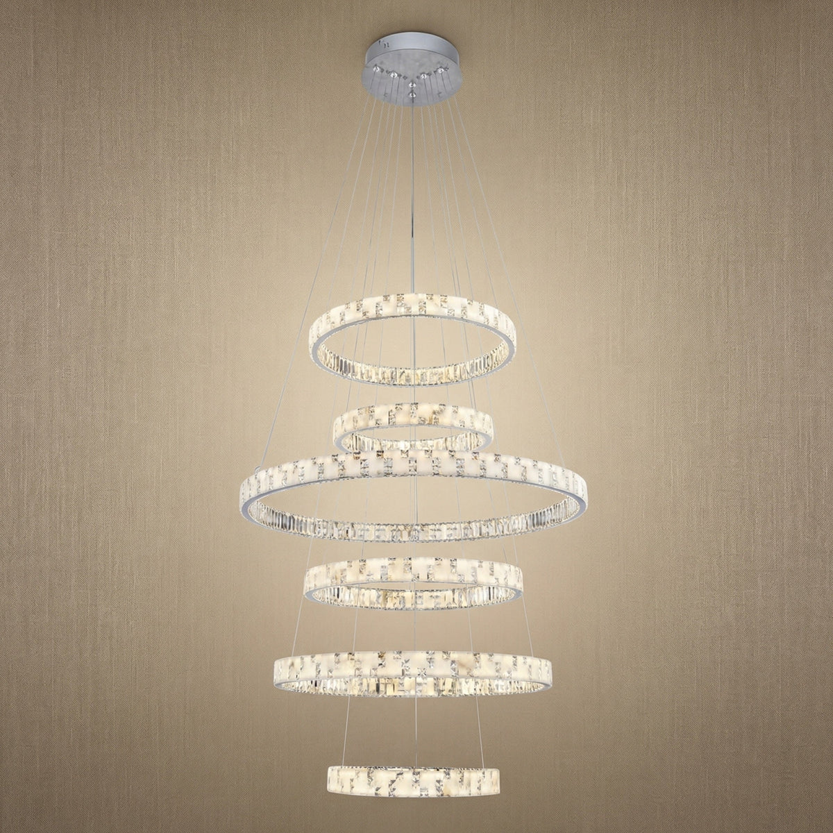 Ellery Crystal Pendant Light 48"