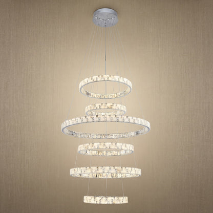 Ellery Crystal Pendant Light 48"
