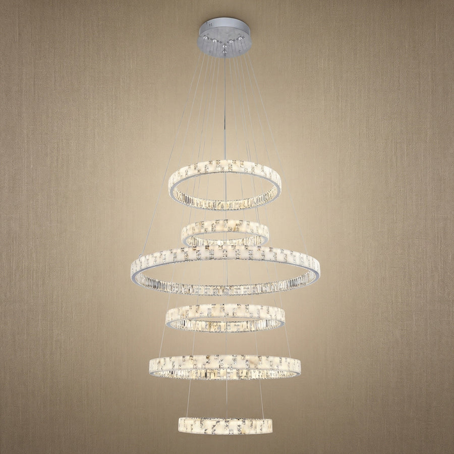 Ellery Crystal Pendant Light 48"
