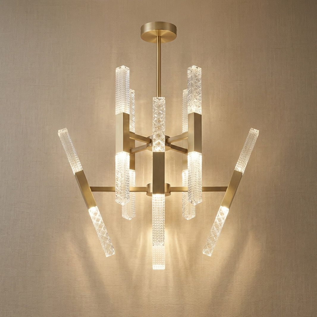 Siro Crystal Glass Pendant Light 27.8"