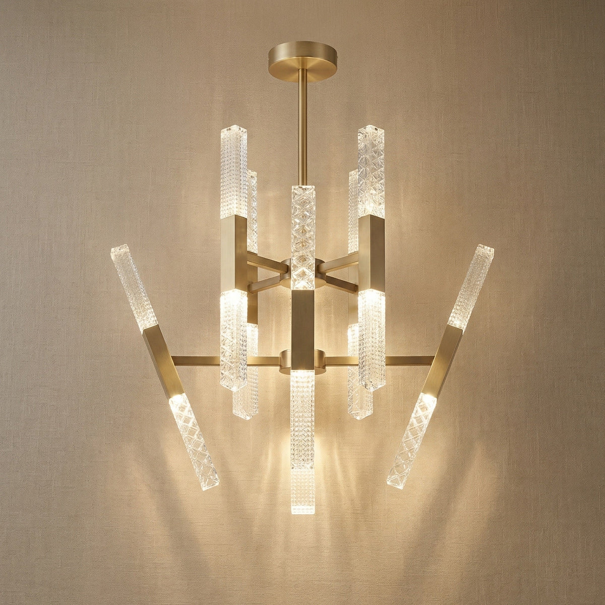 Siro Crystal Glass Pendant Light 27.8"