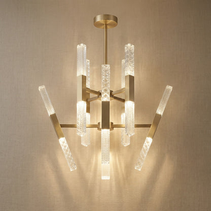 Siro Crystal Glass Pendant Light 27.8"
