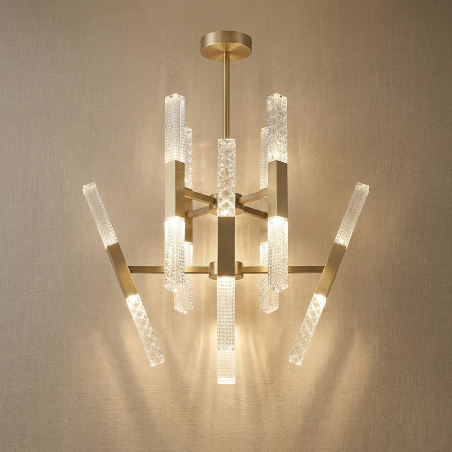 Siro Crystal Glass Pendant Light 27.8"