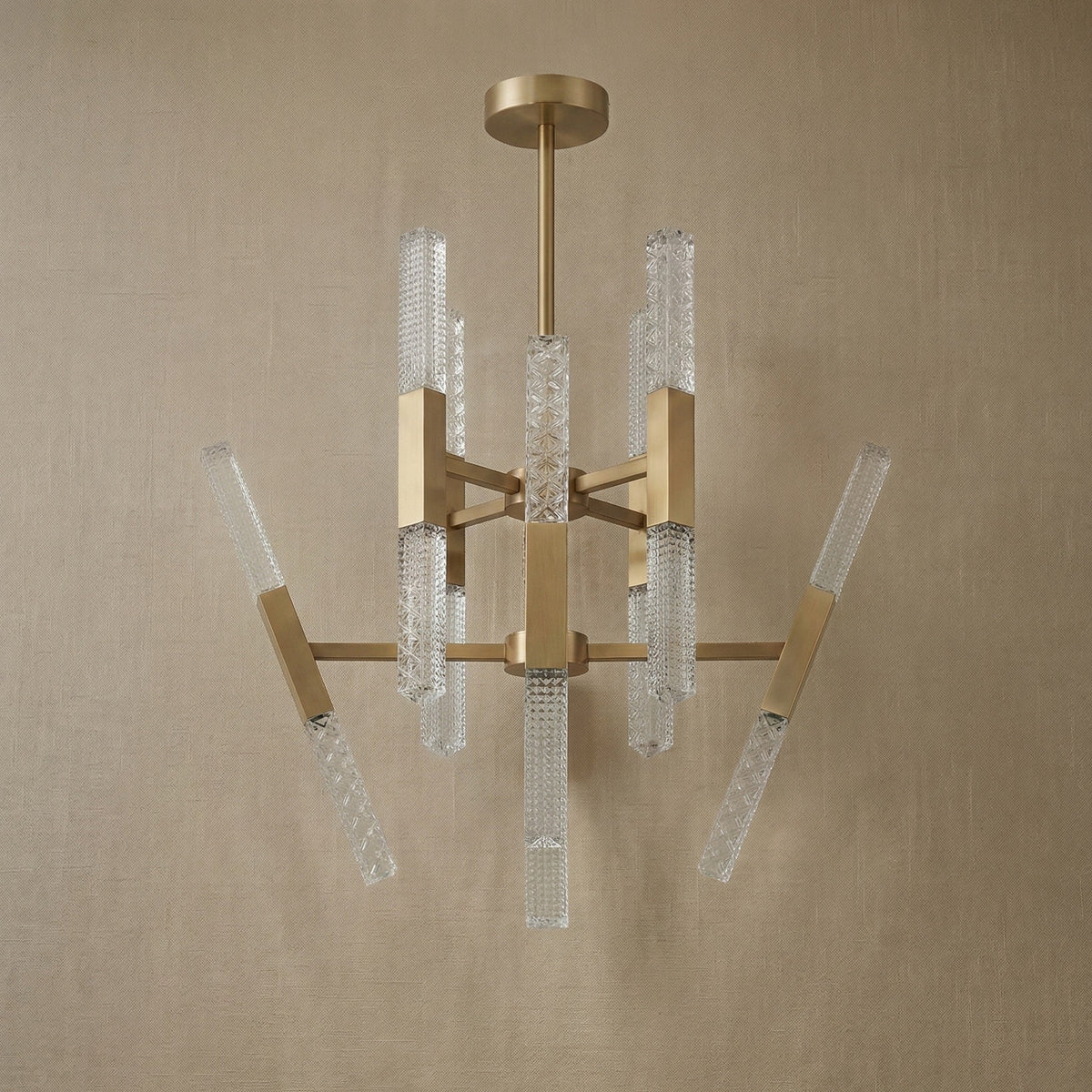 Siro Crystal Glass Pendant Light 27.8" - dark