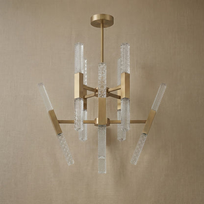 Siro Crystal Glass Pendant Light 27.8" - dark