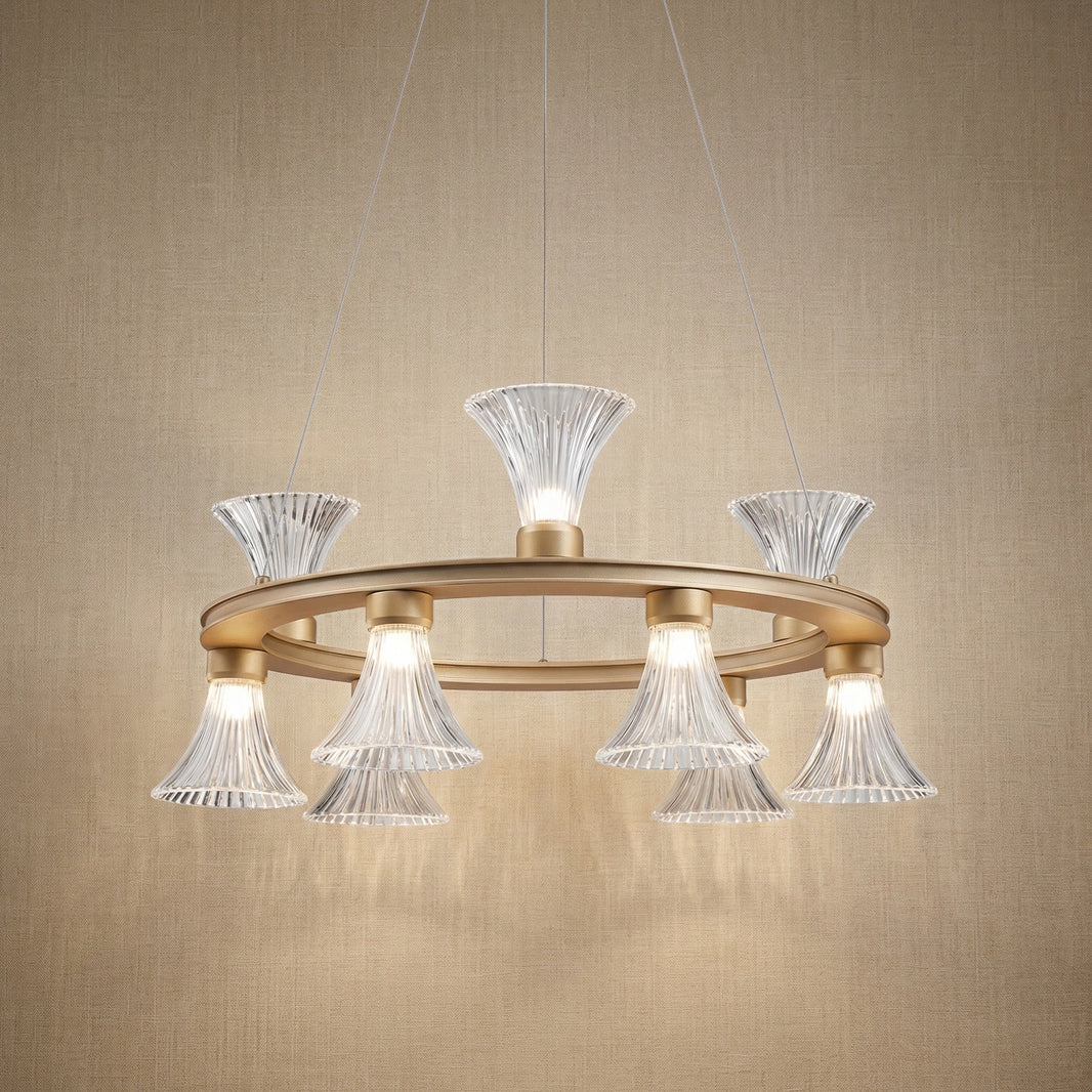 Aria Glass Round Chandelier 25.2"D