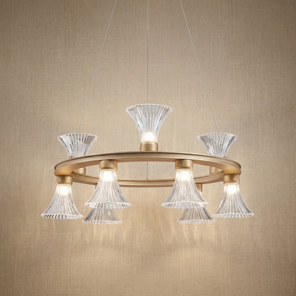 Aria Glass Round Chandelier 25.2"D