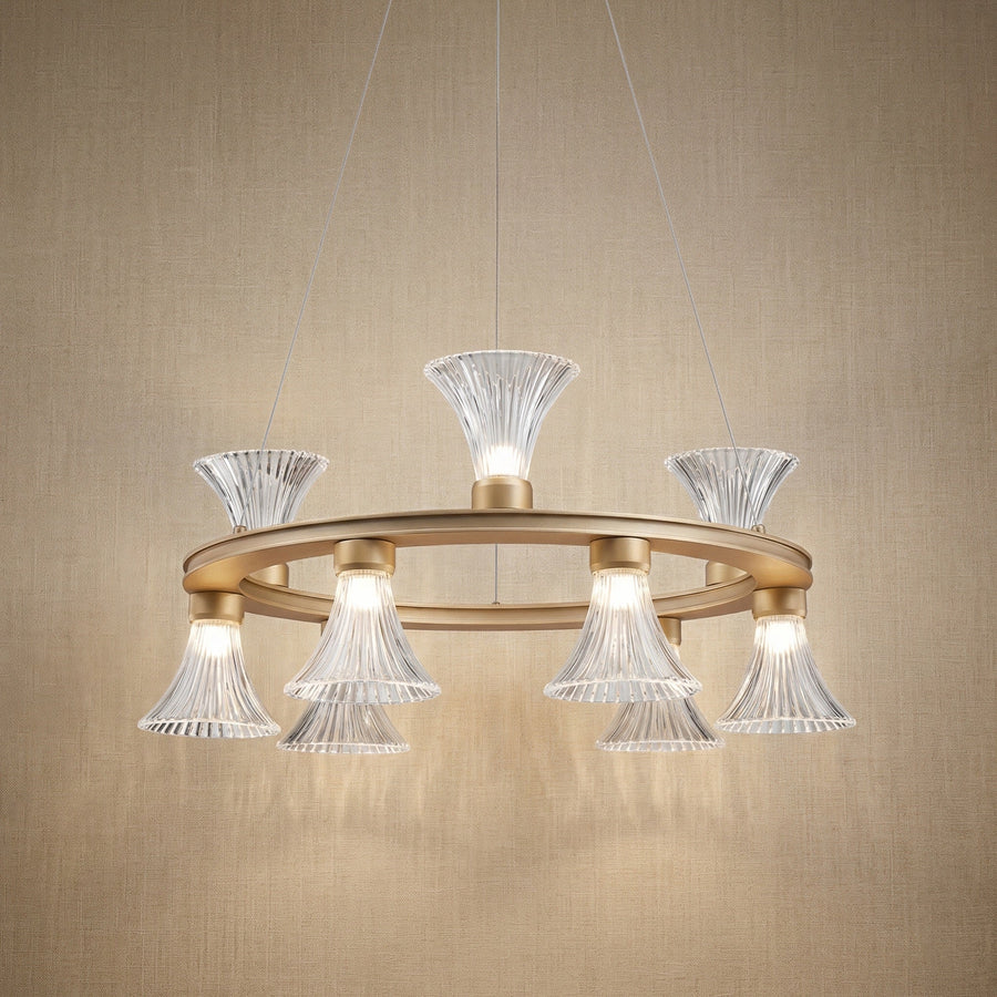 Aria Glass Round Chandelier 25.2"D