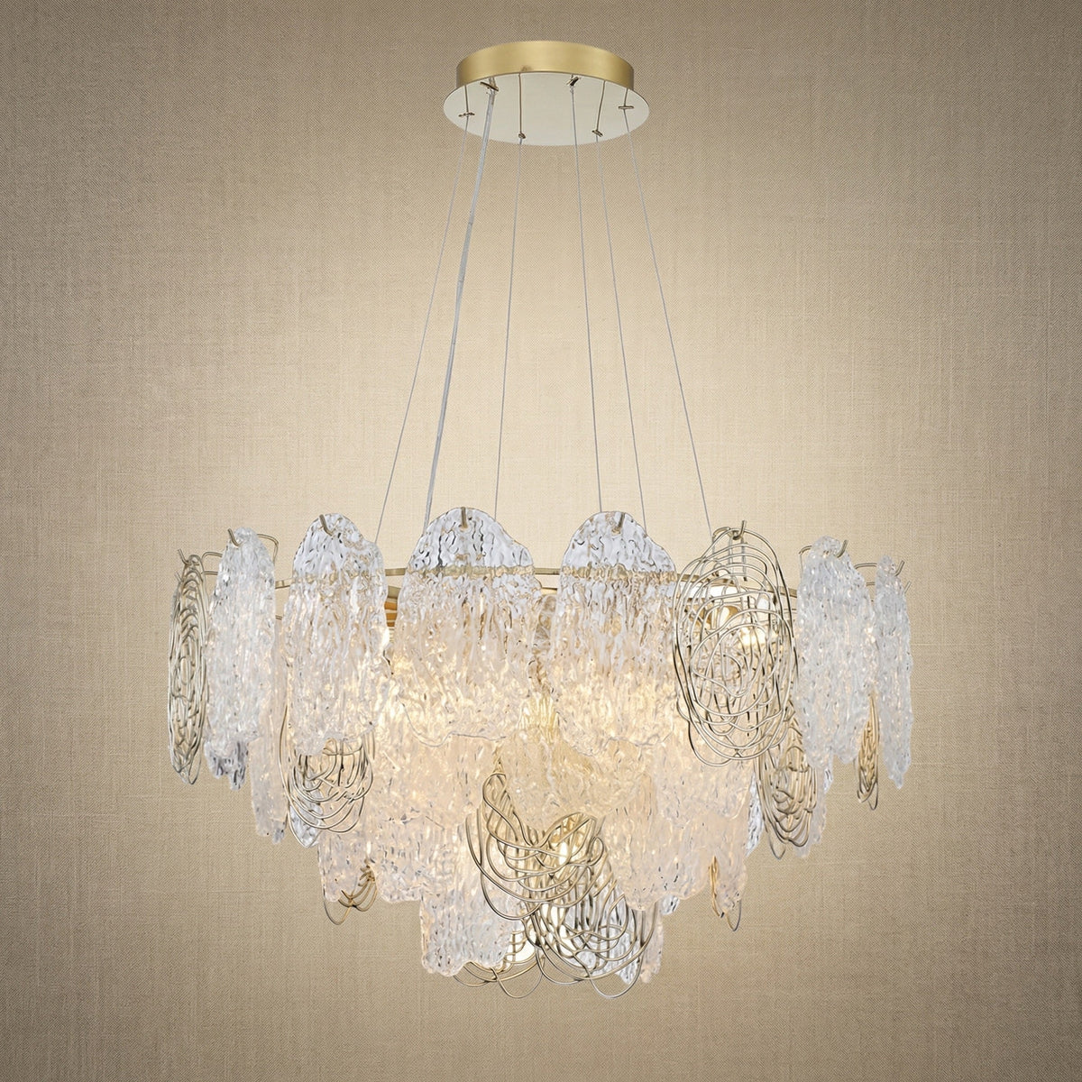 Filo Artisan Glass Round Chandelier