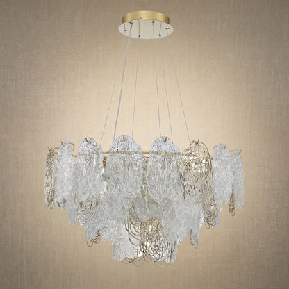 Filo Artisan Glass Round Chandelier - dark