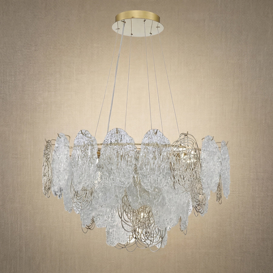 Filo Artisan Glass Round Chandelier - dark