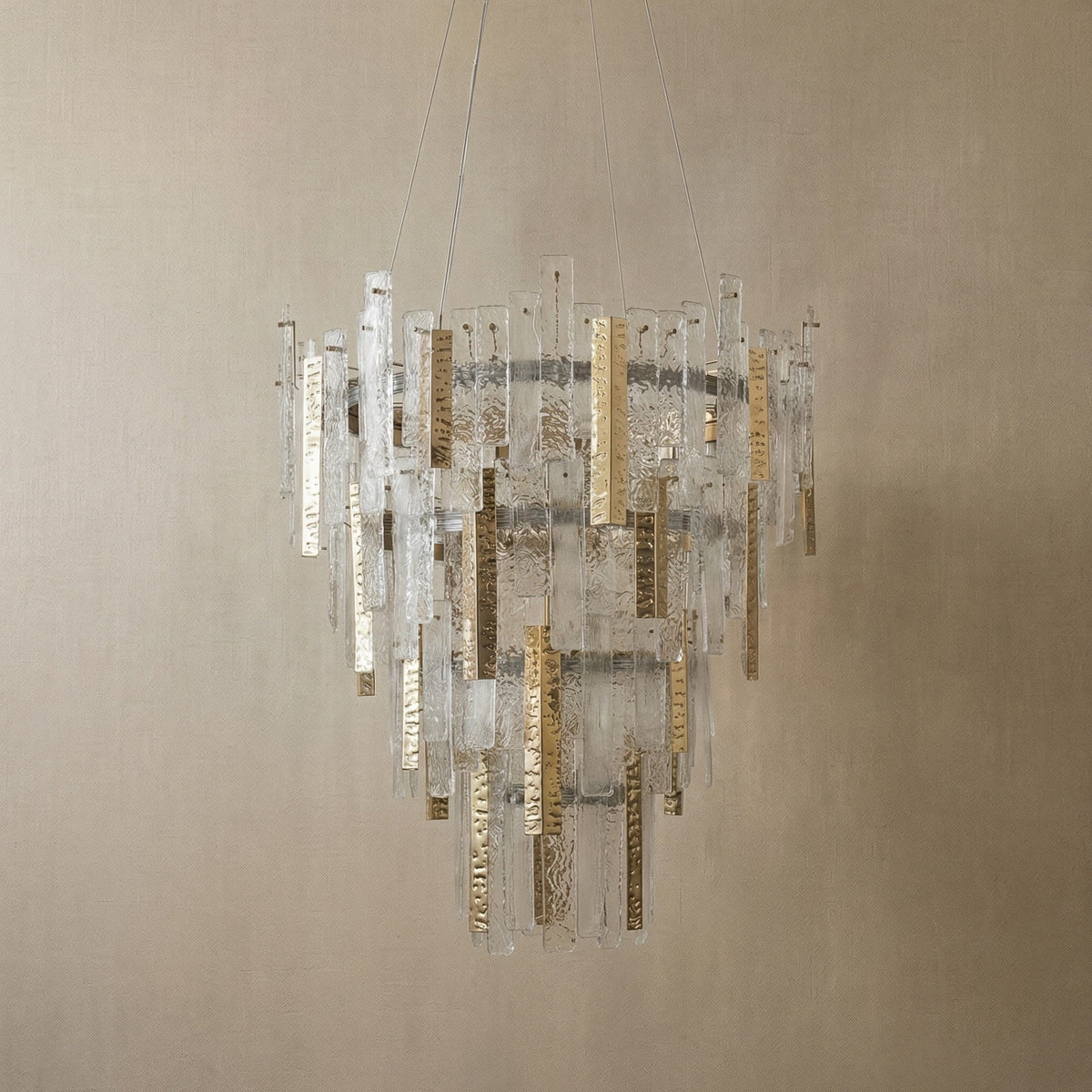 Glacier Textured Glass Round Chandelier - dark (2)