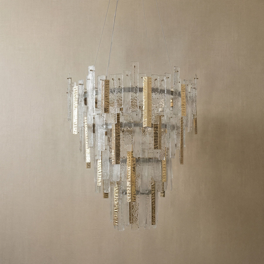 Glacier Textured Glass Round Chandelier - dark (2)