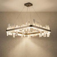 Mirage Natural Stone Chandelier 31"