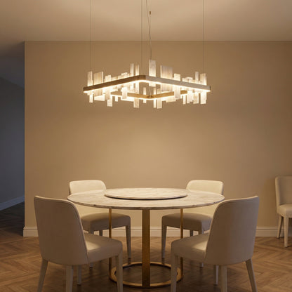 Mirage Natural Stone Chandelier 31" - scene 1