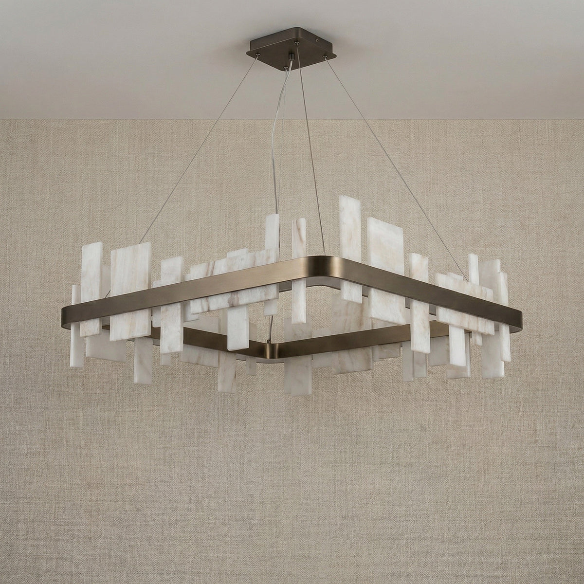 Mirage Natural Stone Chandelier 31" - dark