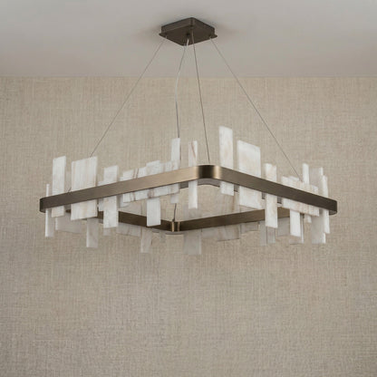 Mirage Natural Stone Chandelier 31" - dark