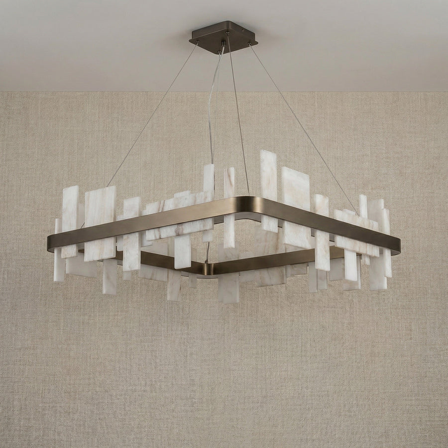 Mirage Natural Stone Chandelier 31" - dark