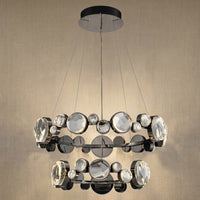 Eclipse Two Ring Modern Crystal Chandelier