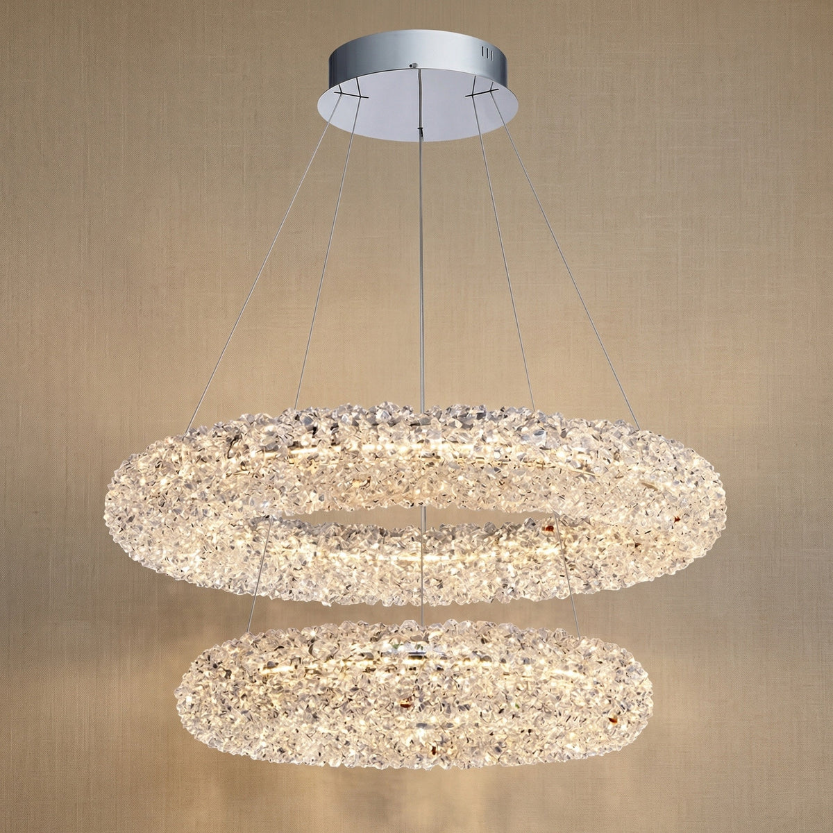 Lumina Halo Crystal Chandelier 31.5"