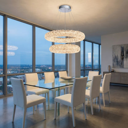 Lumina Halo Crystal Chandelier 31.5" - scene 2