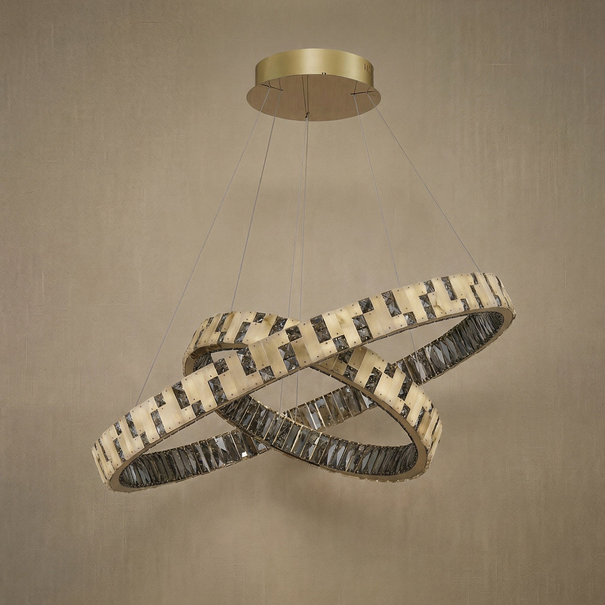 Ellery Crystal Galaxy Chandelier 37" - dark