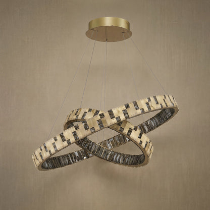 Ellery Crystal Galaxy Chandelier 37" - dark