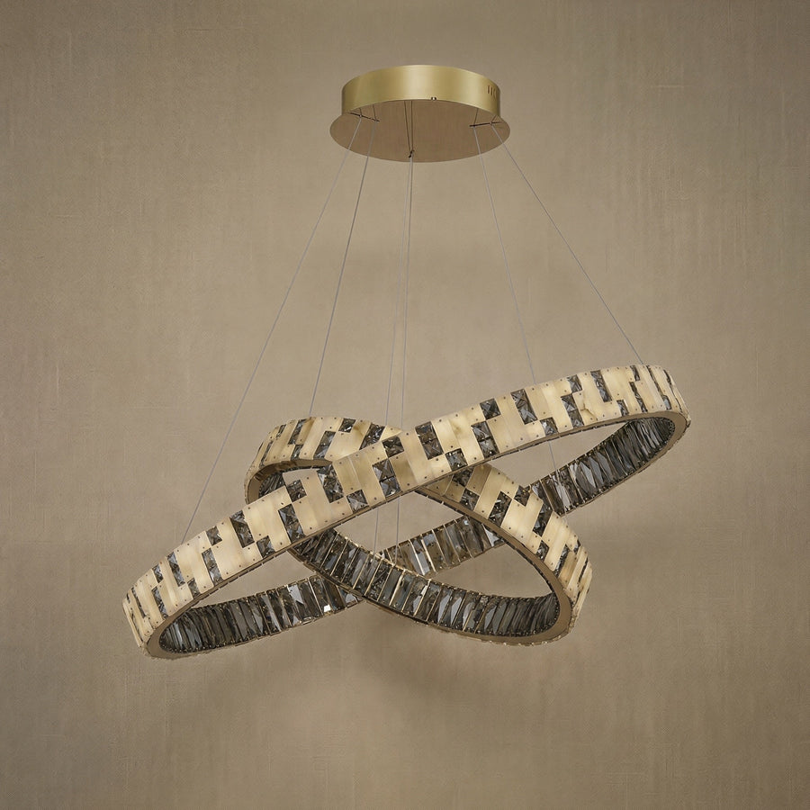 Ellery Crystal Galaxy Chandelier 37" - dark
